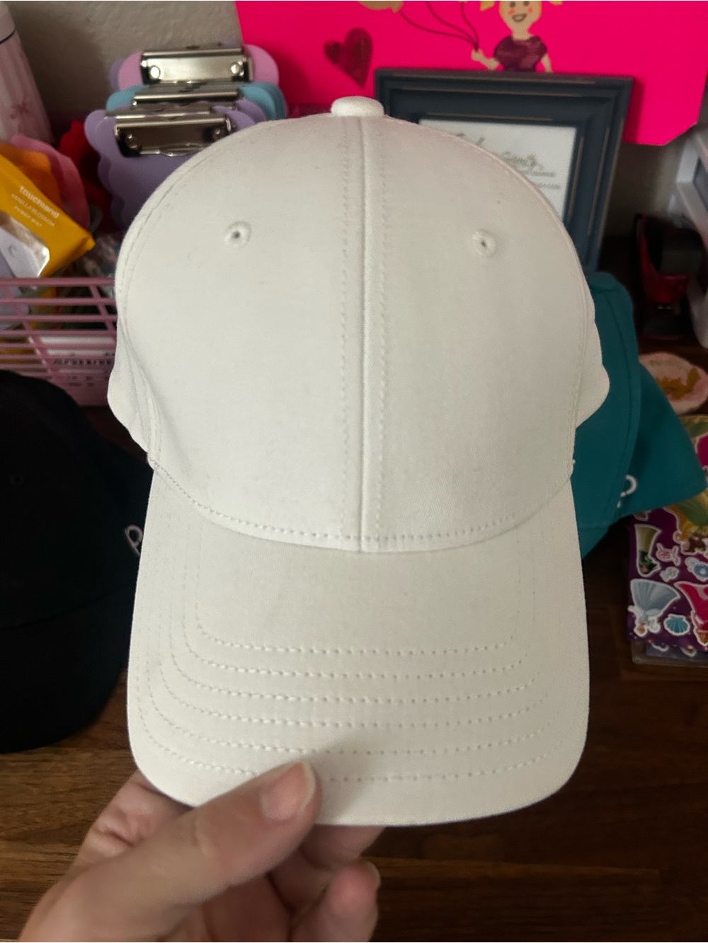 Ponyback White Baseball Cap